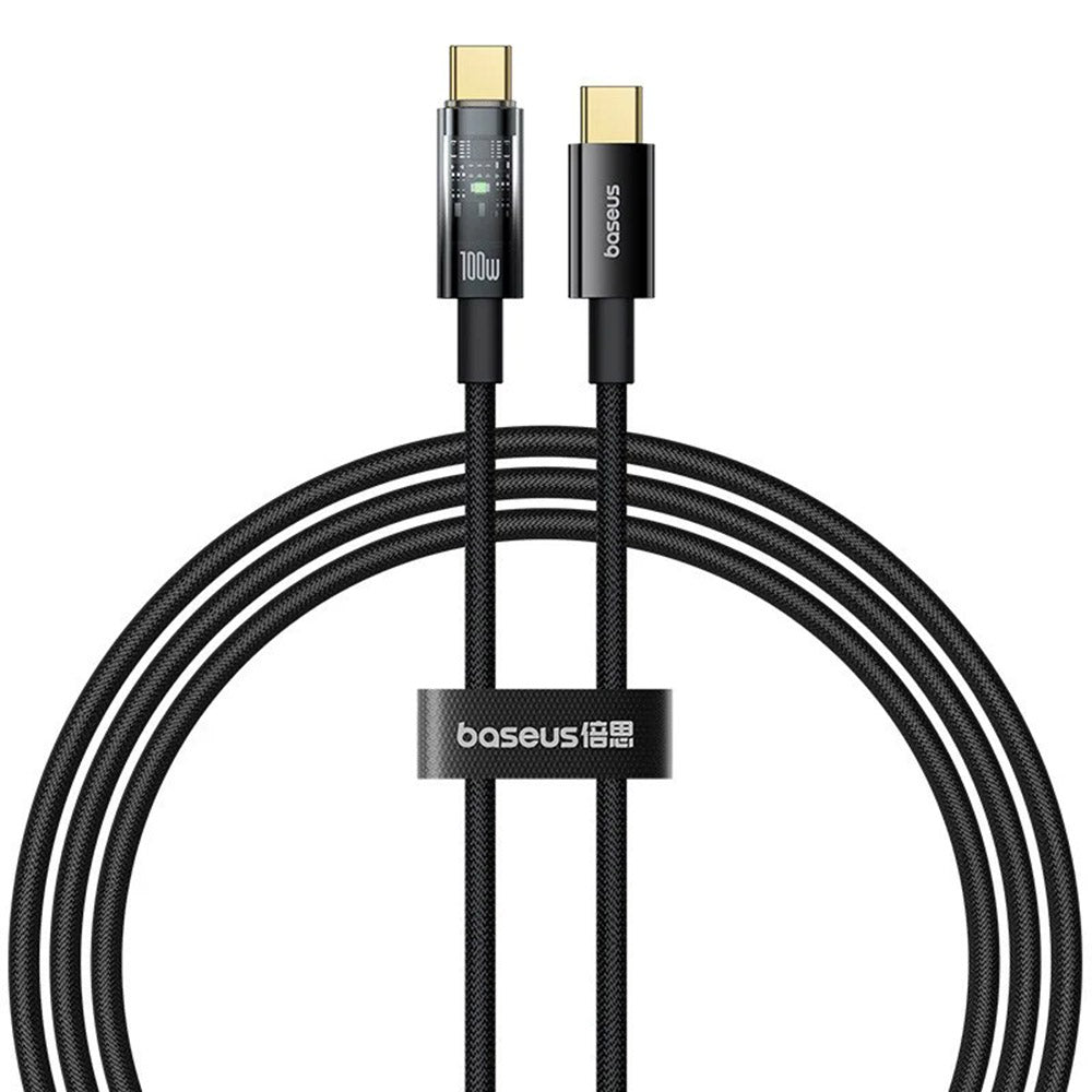 Cable de Datos y Carga USB-C - USB-C Baseus Explorer, 100W, 1m, Negro P10319703111-00