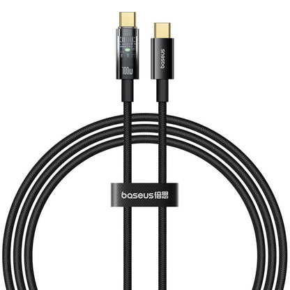 Cable de Datos y Carga USB-C - USB-C Baseus Explorer, 100W, 1m, Negro P10319703111-00