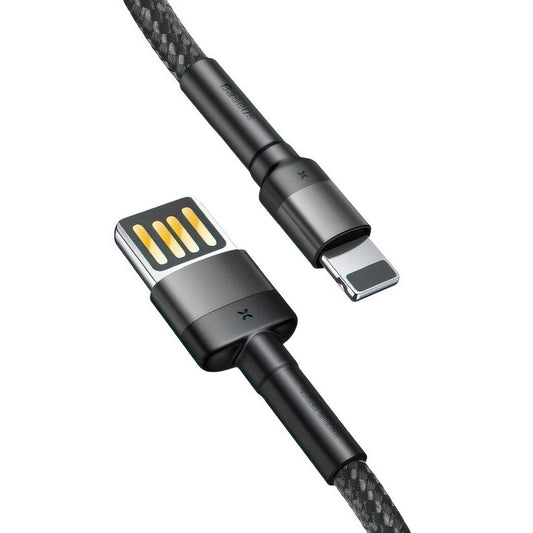 Cable de Datos y Carga USB-A - Lightning Baseus Cafule Special Edition, 18W, 1m, Gris CALKLF-GG1