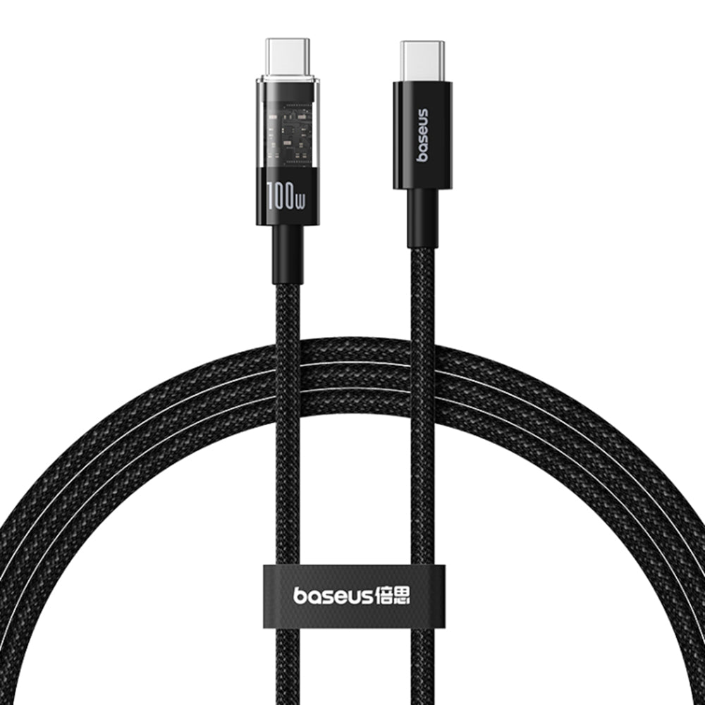 Cable de Datos y Carga USB-C - USB-C Baseus Gem, 100W, 2m, Negro P10373000111-01