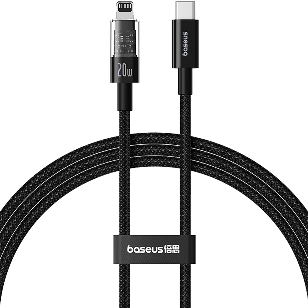 Cable de Datos y Carga USB-C - Lightning Baseus Gem, 20W, 2m, Negro P10373001111-01