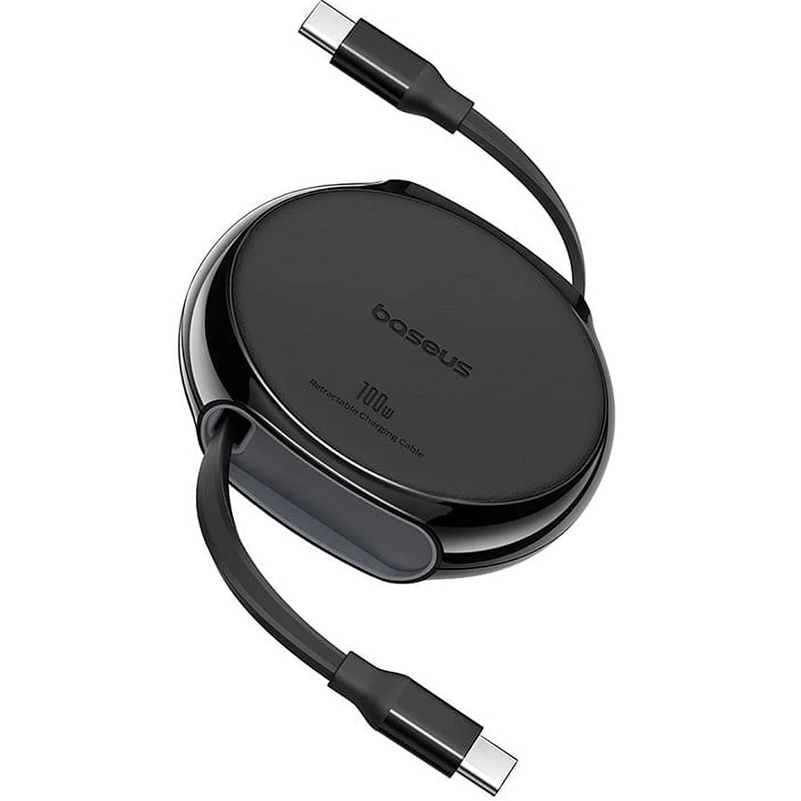 Cable de Datos y Carga USB-C - USB-C Baseus Pathfinder Retractable, 100W, 1m, Negro P10368400111-00
