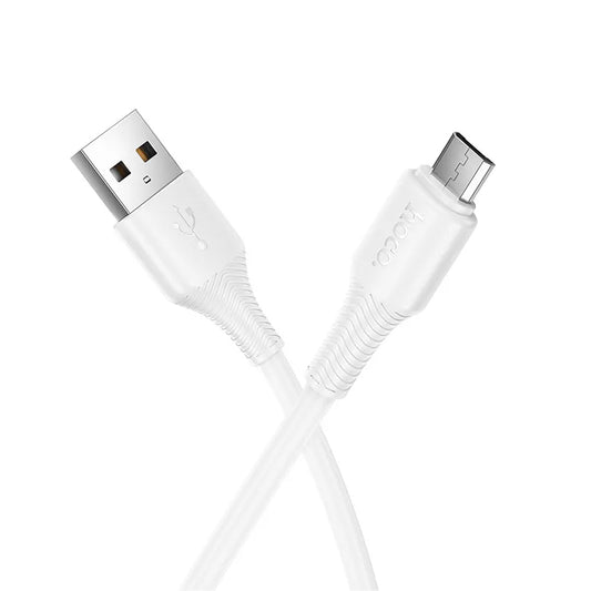 Cable de Datos y Carga USB-A - microUSB HOCO X120, 18W, 1m, Blanco
