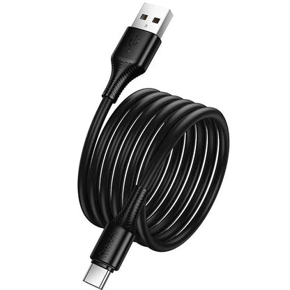 Cable de Datos y Carga USB-A - USB-C HOCO X120, 60W, 1m, Negro