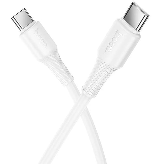 Cable de Datos y Carga USB-C - USB-C HOCO X120, 60W, 1m, Blanco