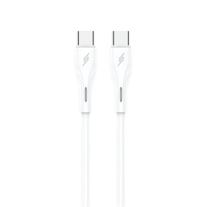 Cable de Datos y Carga USB-C - USB-C Sendem M36C, 66W, 1m, Blanco