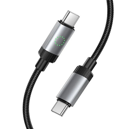 Cable de Datos y Carga USB-C - USB-C HOCO X117, 60W, 1m, Negro