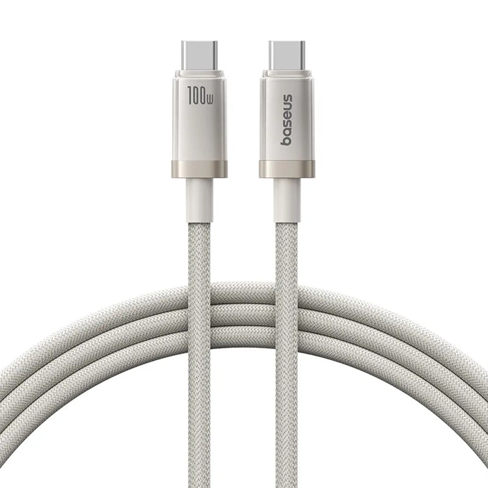 Cable de Datos y Carga USB-C - USB-C Baseus Titanium, 100W, 1m, Plateado P10378100G21-00