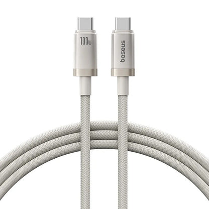 Cable de Datos y Carga USB-C - USB-C Baseus Titanium, 100W, 1m, Plateado P10378100G21-00
