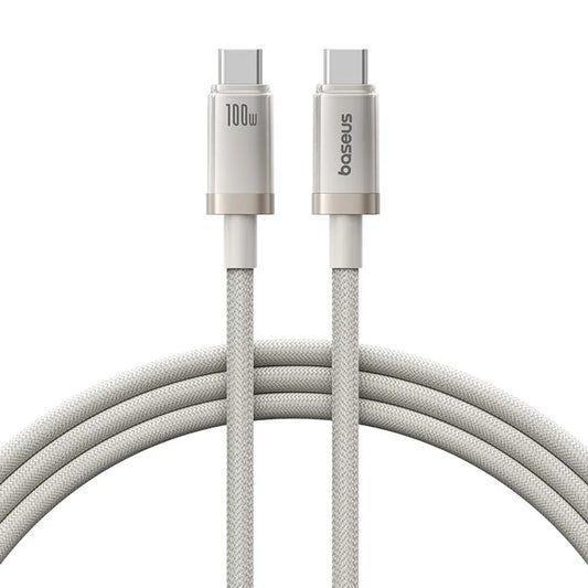 Cable de Datos y Carga USB-C - USB-C Baseus Titanium, 100W, 1m, Plateado P10378100G21-00
