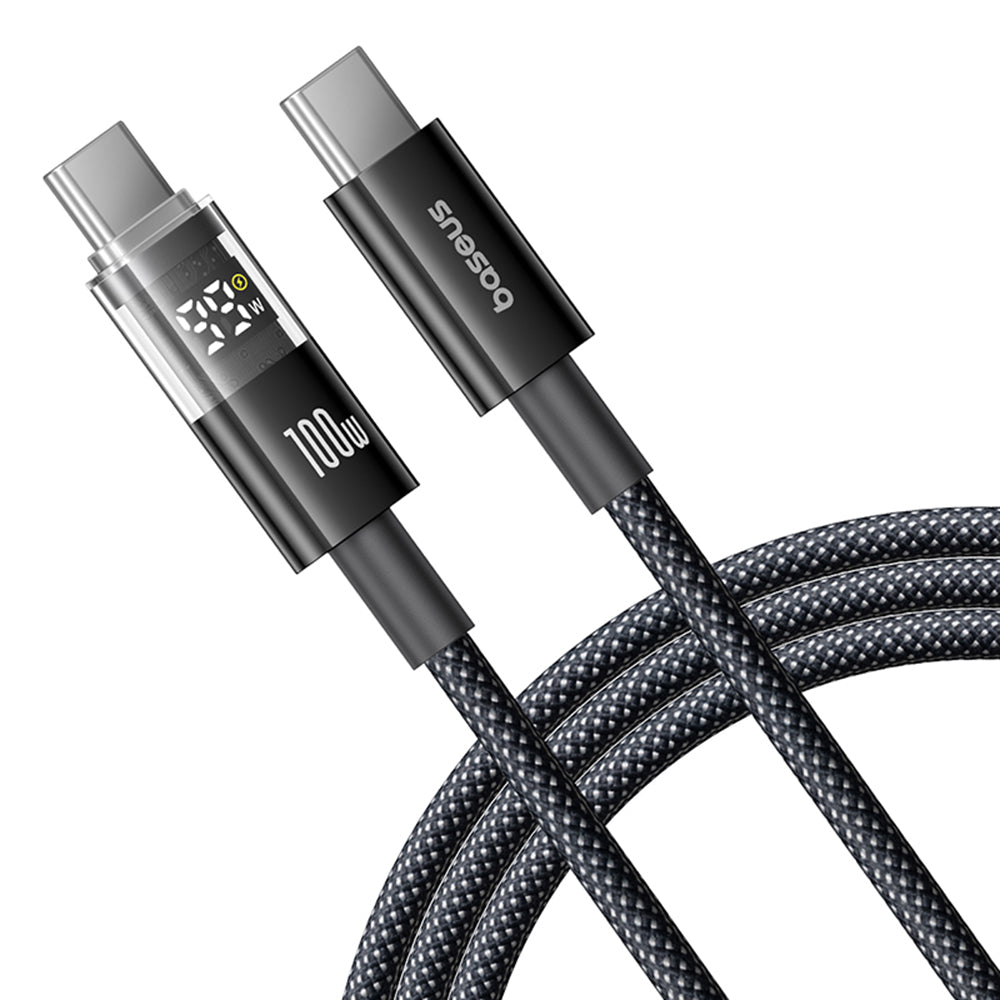 Cable de Datos y Carga USB-C - USB-C Baseus Display 2, 100W, 1m, Negro P10382702121-00