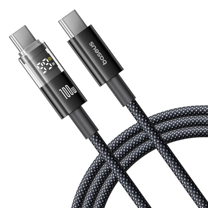Cable de Datos y Carga USB-C - USB-C Baseus Display 2, 100W, 1m, Negro P10382702121-00
