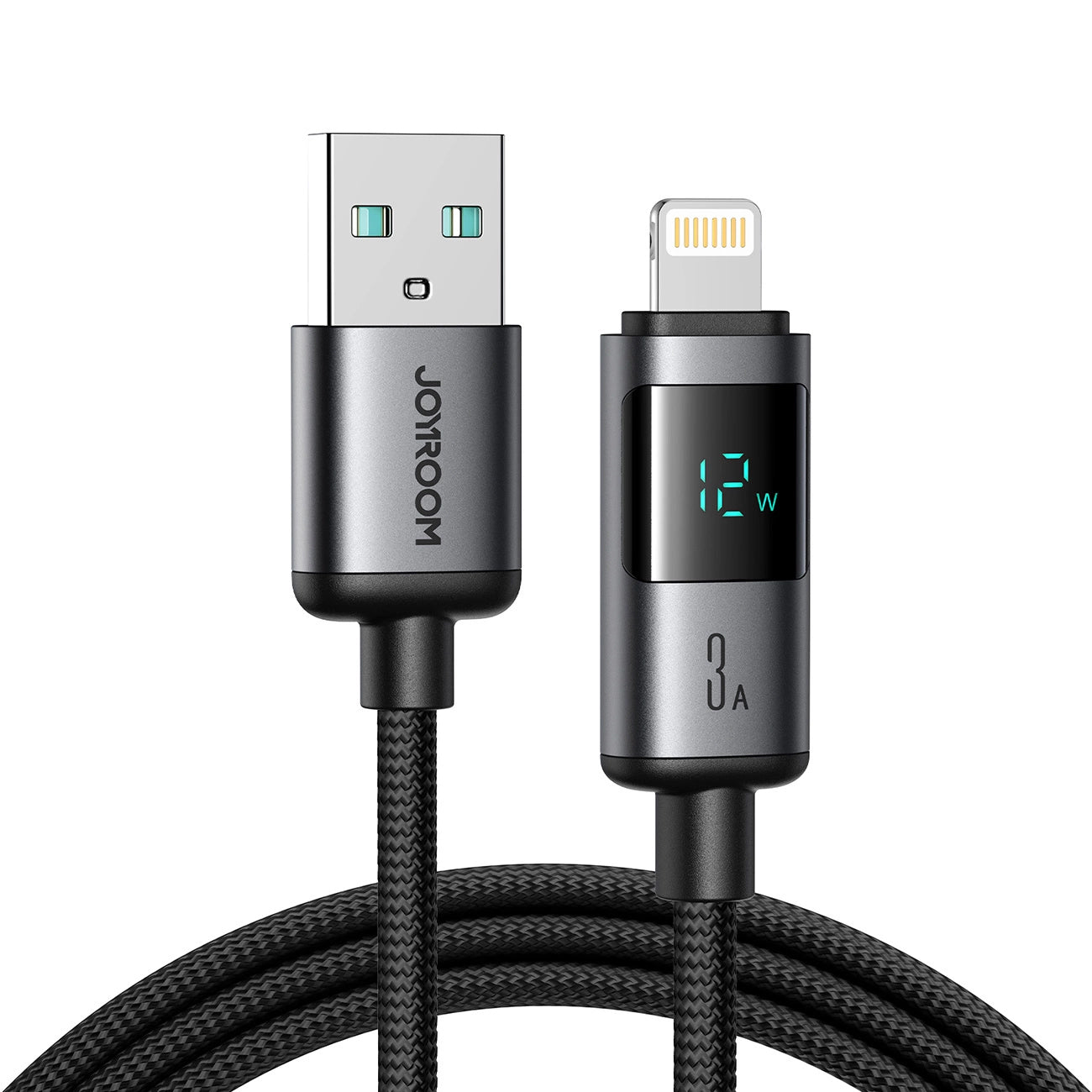 Cable de Datos y Carga USB-A - Lightning Joyroom S-A16 Pro Prism Display, 12W, 1.2m, Negro