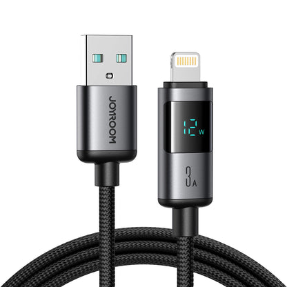 Cable de Datos y Carga USB-A - Lightning Joyroom S-A16 Pro Prism Display, 12W, 1.2m, Negro