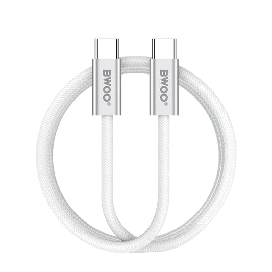 Cable de Datos y Carga USB-C - USB-C BWOO BO-X317C, 240W, 1m, Blanco