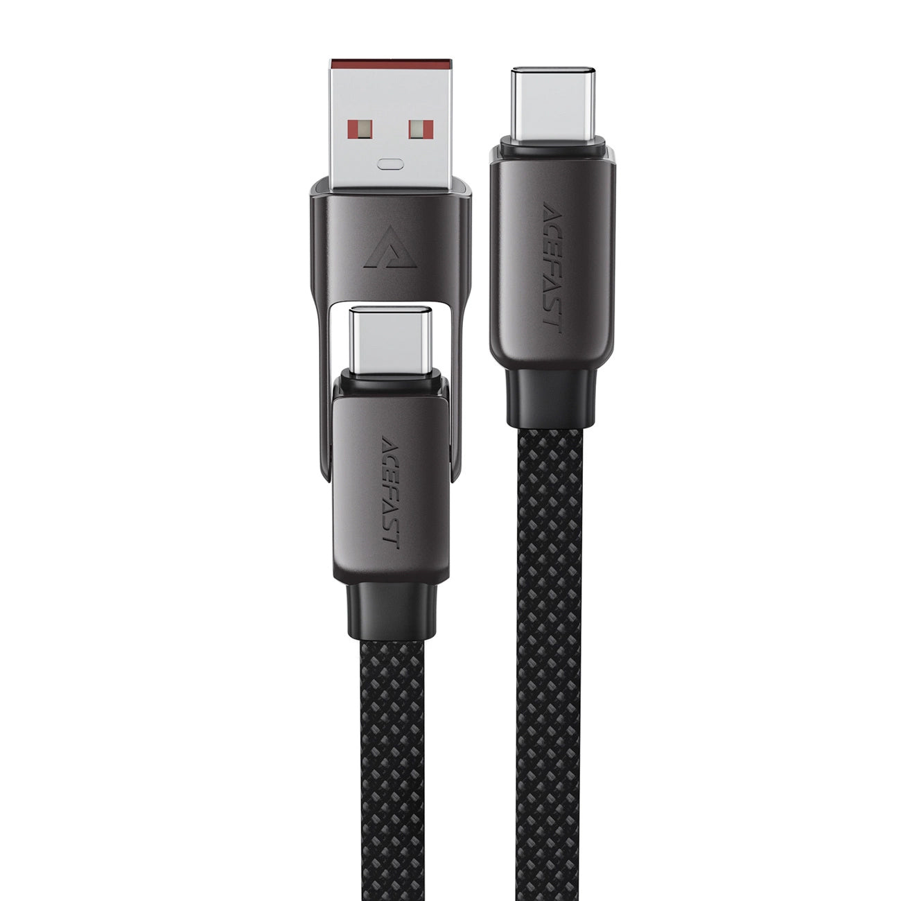 Cable de Datos y Carga USB-C - USB-A / USB-C Acefast C13-05, 60W, 0.2m, Negro