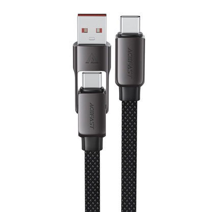 Cable de Datos y Carga USB-C - USB-A / USB-C Acefast C13-05, 60W, 0.2m, Negro