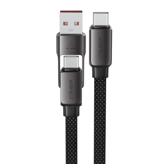 Cable de Datos y Carga USB-C - USB-A / USB-C Acefast C13-05, 60W, 0.2m, Negro