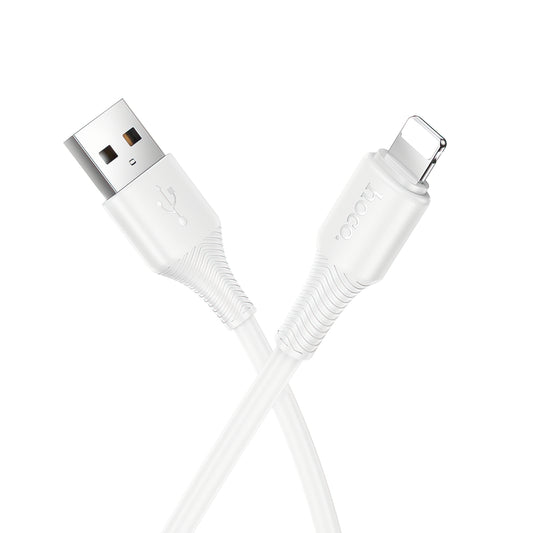 Cable de Datos y Carga USB-A - Lightning HOCO X120, 18W, 1m, Blanco