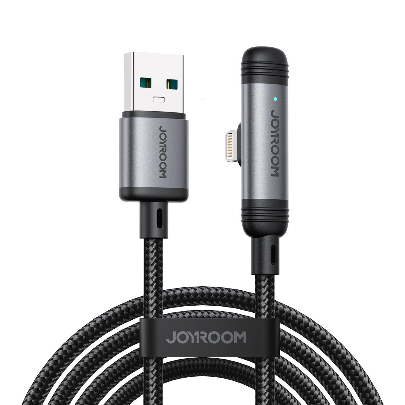 Cable de Datos y Carga USB-A - Lightning Joyroom S-A56 EnjoyX Angled, 18W, 1.2m, Negro