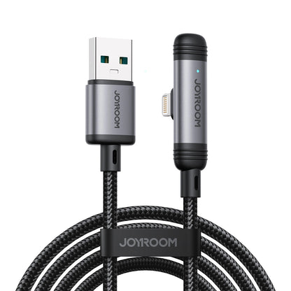 Cable de Datos y Carga USB-A - Lightning Joyroom S-A56 EnjoyX Angled, 18W, 1.2m, Negro
