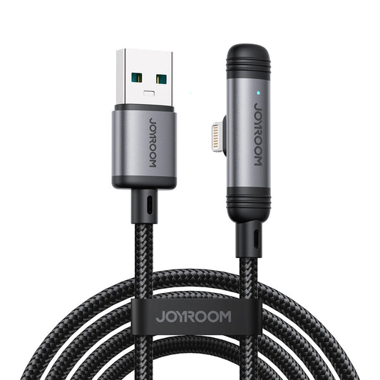 Cable de Datos y Carga USB-A - Lightning Joyroom S-A56 EnjoyX Angled, 18W, 1.2m, Negro