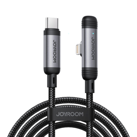 Cable de Datos y Carga USB-C - Lightning Joyroom S-A56 EnjoyX Angled, 30W, 1.2m, Negro