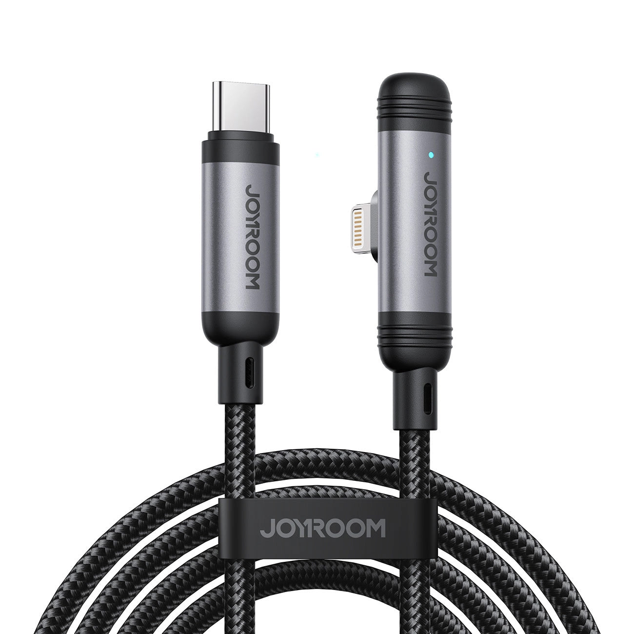 Cable de Datos y Carga USB-C - Lightning Joyroom S-A56 EnjoyX Angled, 30W, 1.2m, Negro