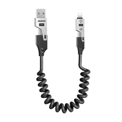 Cable de Datos y Carga USB-A / USB-C - Lightning / USB-C Dudao L20 Pro, 65W, 1.5m, Negro
