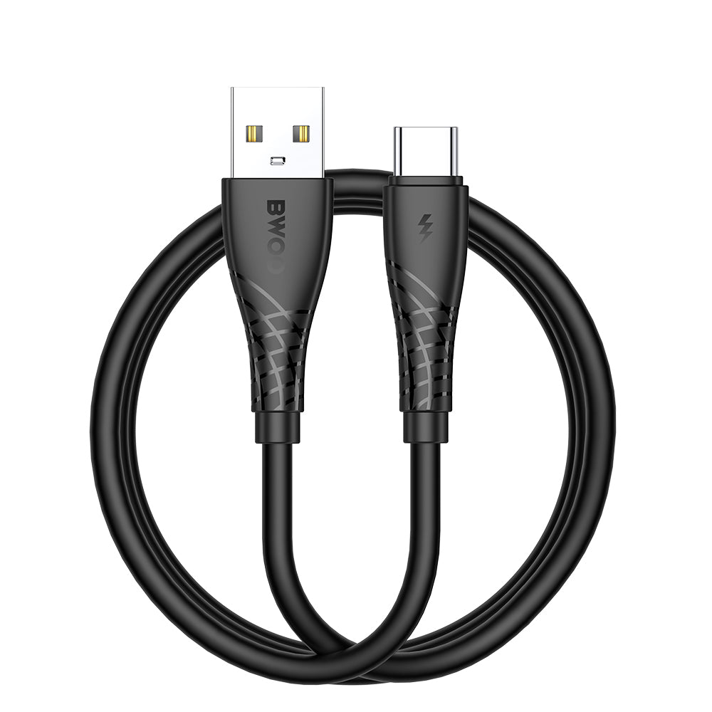 Cable de Datos y Carga USB-A - USB-C BWOO BO-X318C, 27W, 1m, Negro