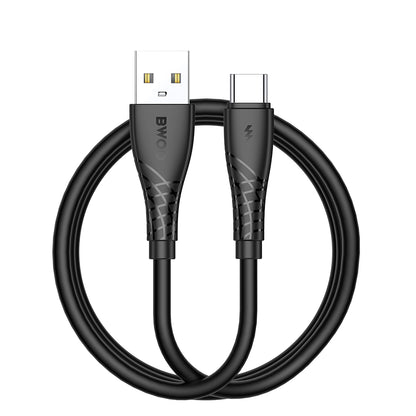 Cable de Datos y Carga USB-A - USB-C BWOO BO-X318C, 27W, 1m, Negro