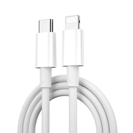 Cable de Datos y Carga USB-C - Lightning WiWu Wi-C008, 30W, 1.2m, Blanco