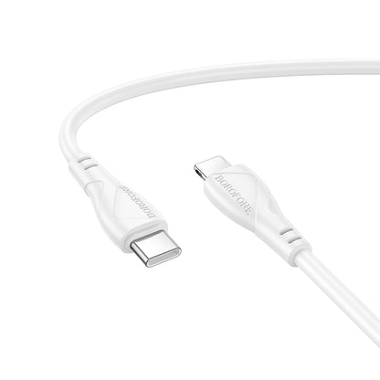 Cable de Datos y Carga USB-C - Lightning Borofone BX121 Energy, 27W, 1m, Blanco
