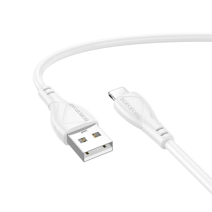 Cable de Datos y Carga USB-A - Lightning Borofone BX121 Energy, 18W, 1m, Blanco