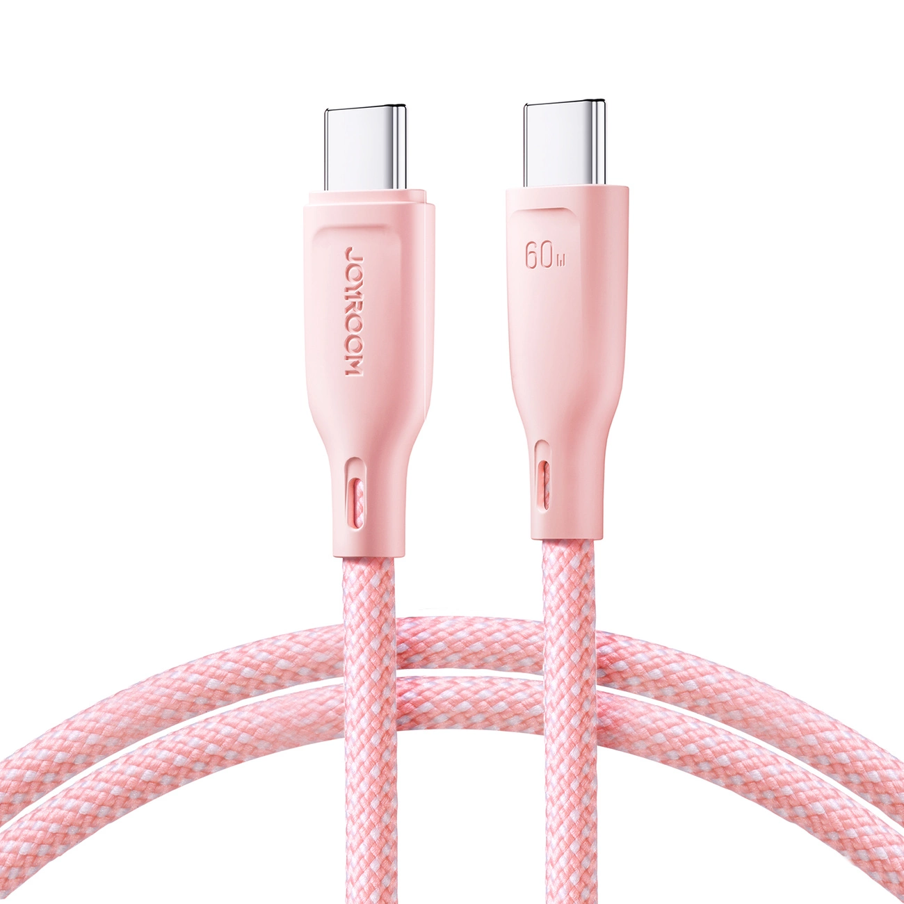 Cable de Datos y Carga USB-C - USB-C Joyroom S-A34, 60W, 1m, Rosa