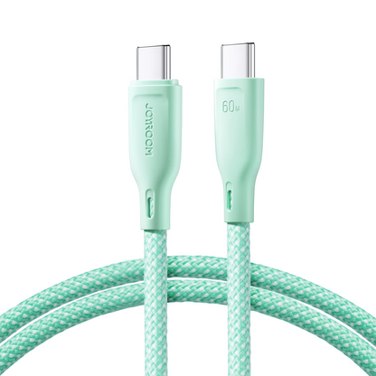 Cable de Datos y Carga USB-C - USB-C Joyroom S-A34, 60W, 1m, Verde