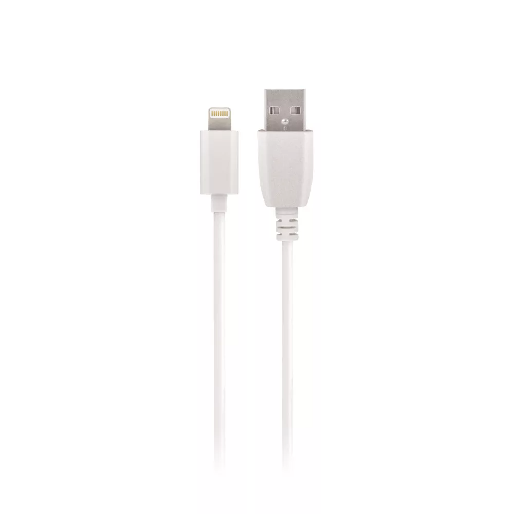 Cable de Datos y Carga USB-A - Lightning MaXlife, 5W, 1m, Blanco