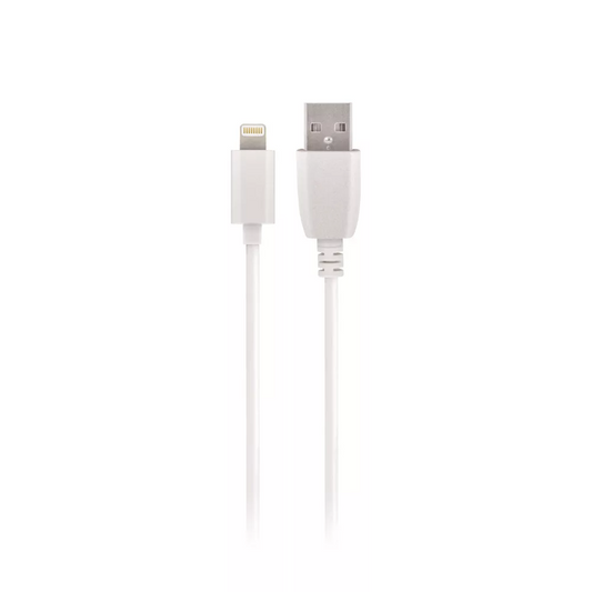 Cable de Datos y Carga USB-A - Lightning MaXlife, 5W, 1m, Blanco