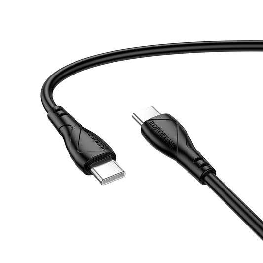 Cable de Datos y Carga USB-C - USB-C Borofone BX121 Energy, 60W, 1m, Negro
