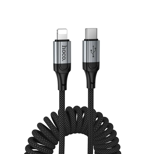 Cable de Datos y Carga USB-C - Lightning HOCO X121, 27W, 1.5m, Negro