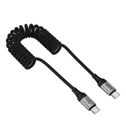 Cable de Datos y Carga USB-C - USB-C HOCO X121, 60W, 1.5m, Negro