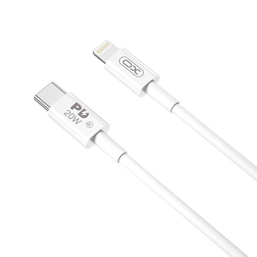 Cable de Datos y Carga USB-C - Lightning XO Design NB-Q189A, 20W, 1m, Blanco