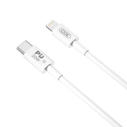 Cable de Datos y Carga USB-C - Lightning XO Design NB-Q189A, 20W, 1m, Blanco