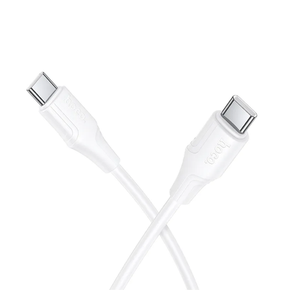 Cable de Datos y Carga USB-C - USB-C HOCO X124, 60W, 1m, Blanco
