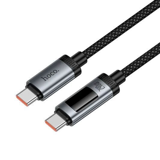Cable de Datos y Carga USB-C - USB-C HOCO Display U148, 240W, 1.2m, Negro