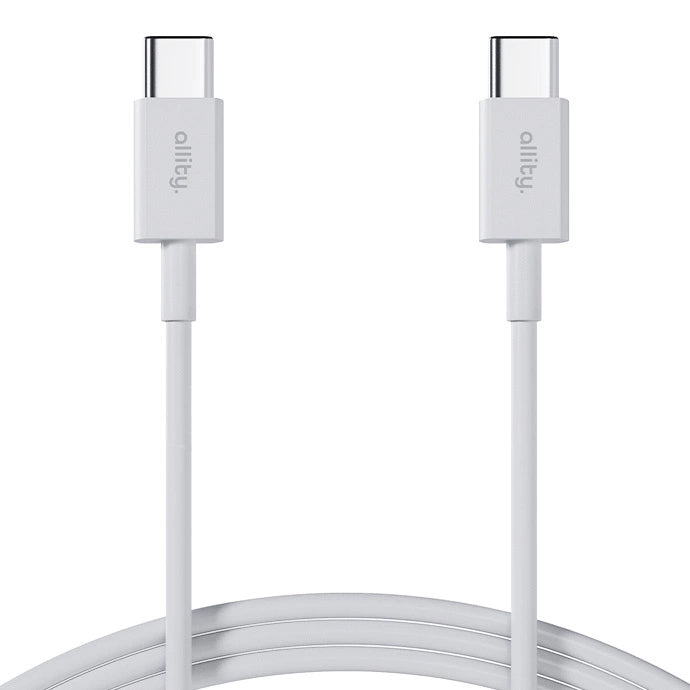 Cable de Datos y Carga USB-C - USB-C Allity. AUC-03, 100W, 1m, Blanco
