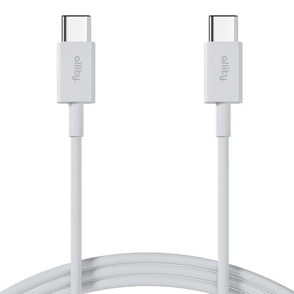 Cable de Datos y Carga USB-C - USB-C Allity. AUC-03, 100W, 1m, Blanco