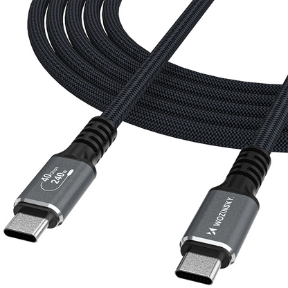 Cable de Datos y Carga USB-C - USB-C WZK WPS-UY42S, 240W, 2m, Negro