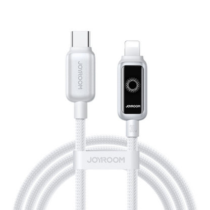 Cable de Datos y Carga USB-C - Lightning Joyroom S-A55 StarFlight Display, 30W, 1.2m, Blanco