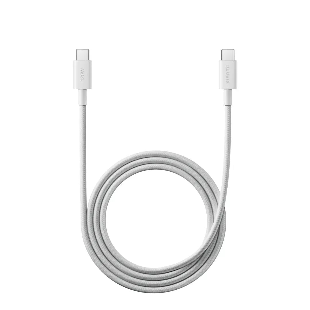 Cable de Datos y Carga USB-C - USB-C Xiaomi, 120W, 1m, Blanco BHR087KGL